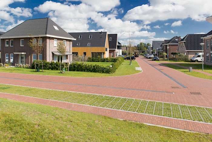 Wohngegend mit Pflasterklinker